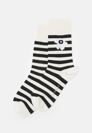 KASVAA TASARAITA UNIKKO ONE UNISEX - Socks - offwhite/black