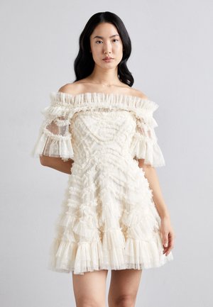 LANA OFF SHOULDER MINI DRESS - Cocktail dress / Party dress - cream