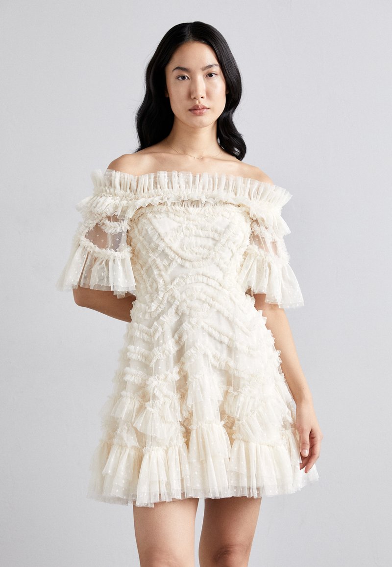 Needle & Thread LANA OFF SHOULDER MINI DRESS - Robe de soirée - cream