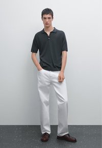Massimo Dutti POLO NECK SHORT SLEEVE - Piké - dark grey
