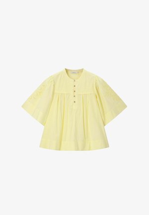 Sissy-Boy, SISSY-BOY BLUSE MIT STICKEREI - HELLGELB - Blouse - hellgelb