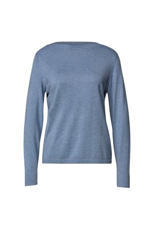 Street One, BASIC PULLOVER MIT U-BOOT-AUSSCHNITT - Trui - northern blue mel.