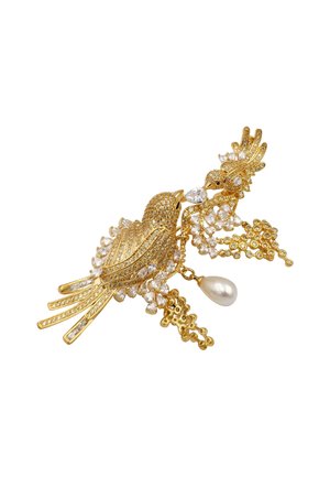 BIRDS - Broche - goldfarben/weiß
