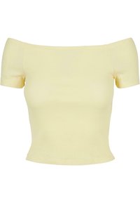 OFF SHOULDER - Osnovna majica kratkih rukava - softyellow