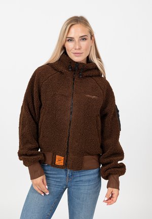 HOOD - Fleecejas - brown
