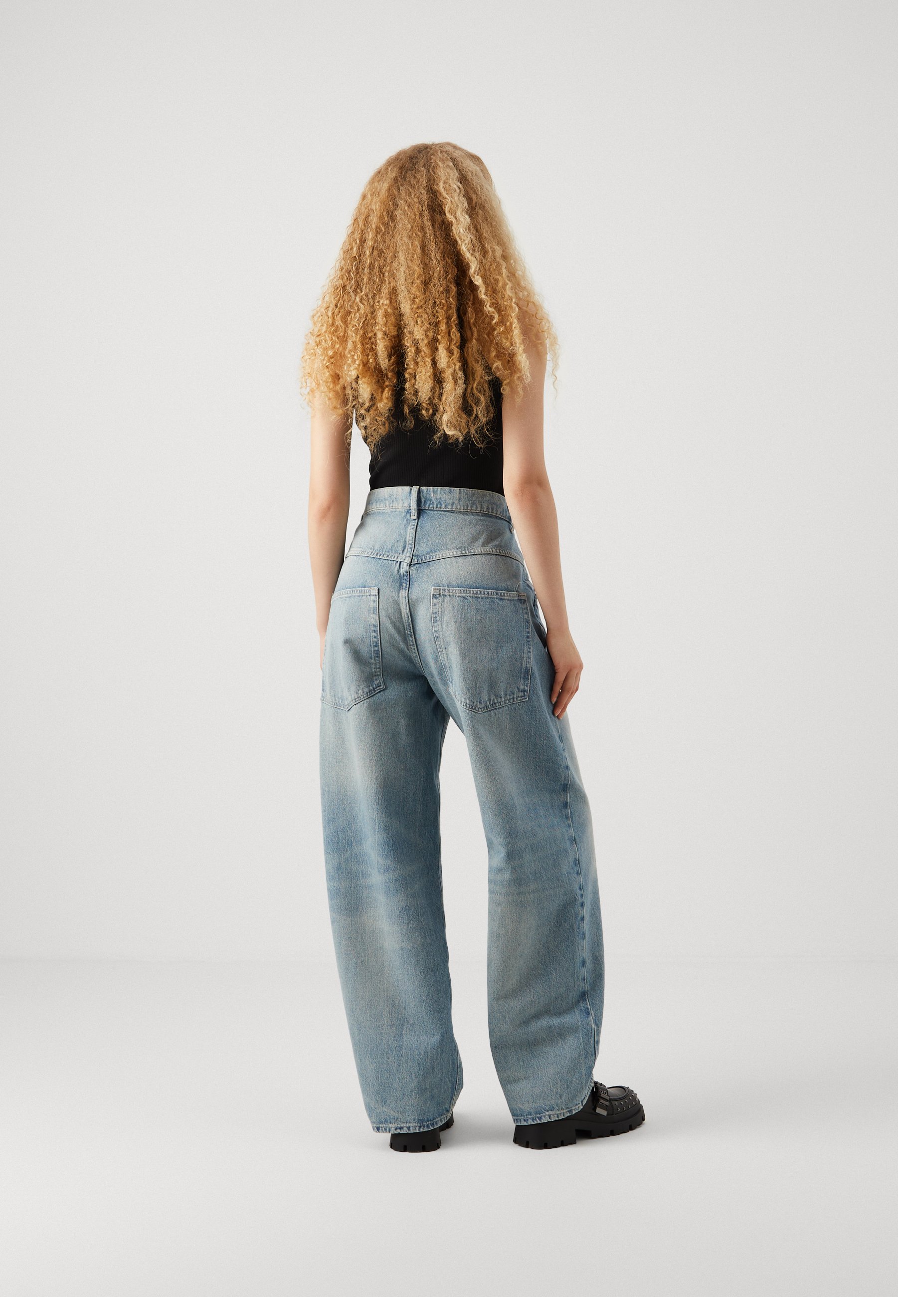 【BOK PLACE】Loose Fit Washing Summer Long Wide Denim Pt Dain Washed Wide-Leg Jeans IL531 - Casual style | LEWKIN
