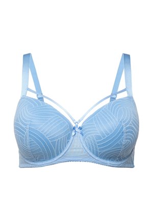 Ulla Popken TEXTURED WAVE - Reggiseno con ferretto - light blue