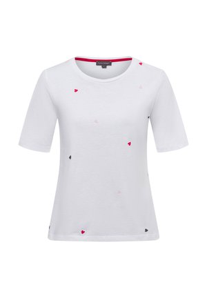 Print T-shirt - ecru rot