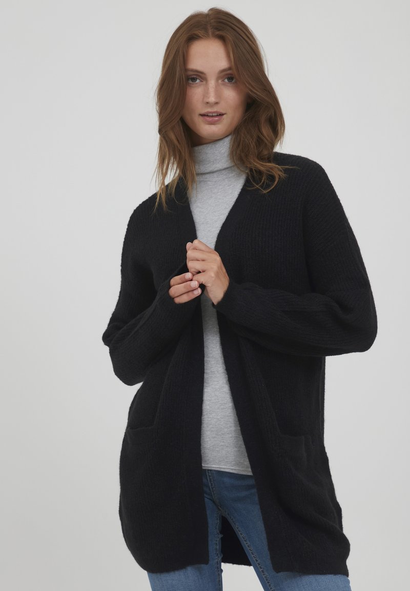 Damen Strickjacken | b.young BYOLYMPIA LS CARDIGAN Strickjacke black/black denim - PU55195 Damen Strickjacken | b.young BYOLYMPIA LS CARDIGAN Strickjacke black/black denim - PU55195
