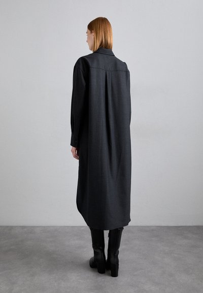 Theory MAXI - Srajčna obleka - charcoal melange