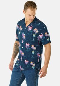 Blount & Pool HONOLULU - Overhemd - navy sea palm