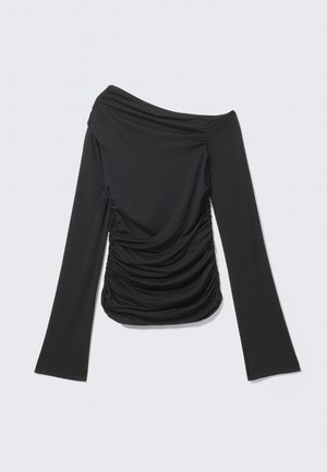 DRAPE ASYMMETRIC - T-shirt à manches longues - black