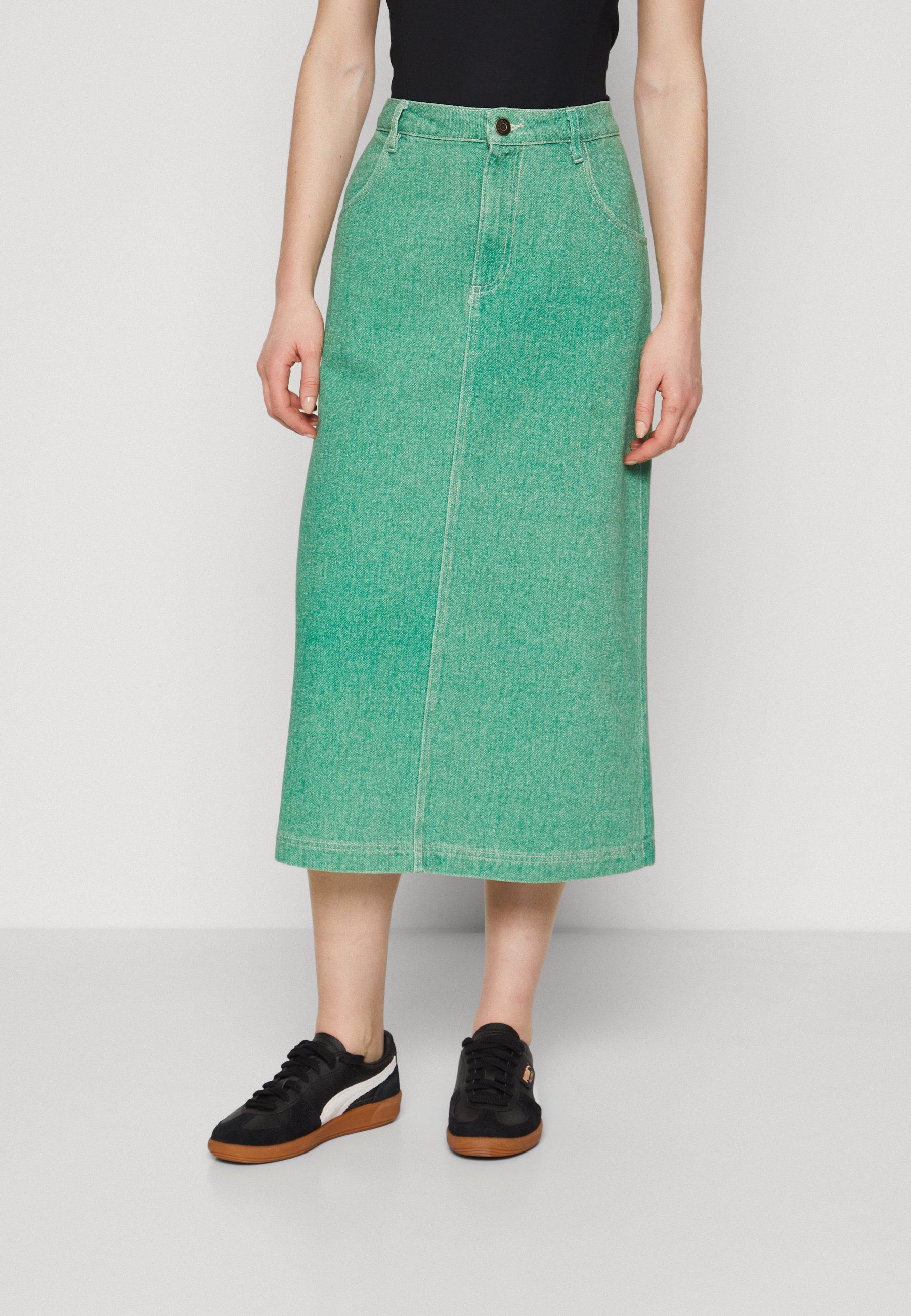 American Vintage Denim skirt - basilic/green - Zalando.co.uk