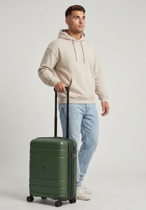 Redolz, ESSENTIALS 11 4 ROLLEN KABINENTROLLEY 55 CM MIT DEHNFALTE UNISEX - Trolley - olive