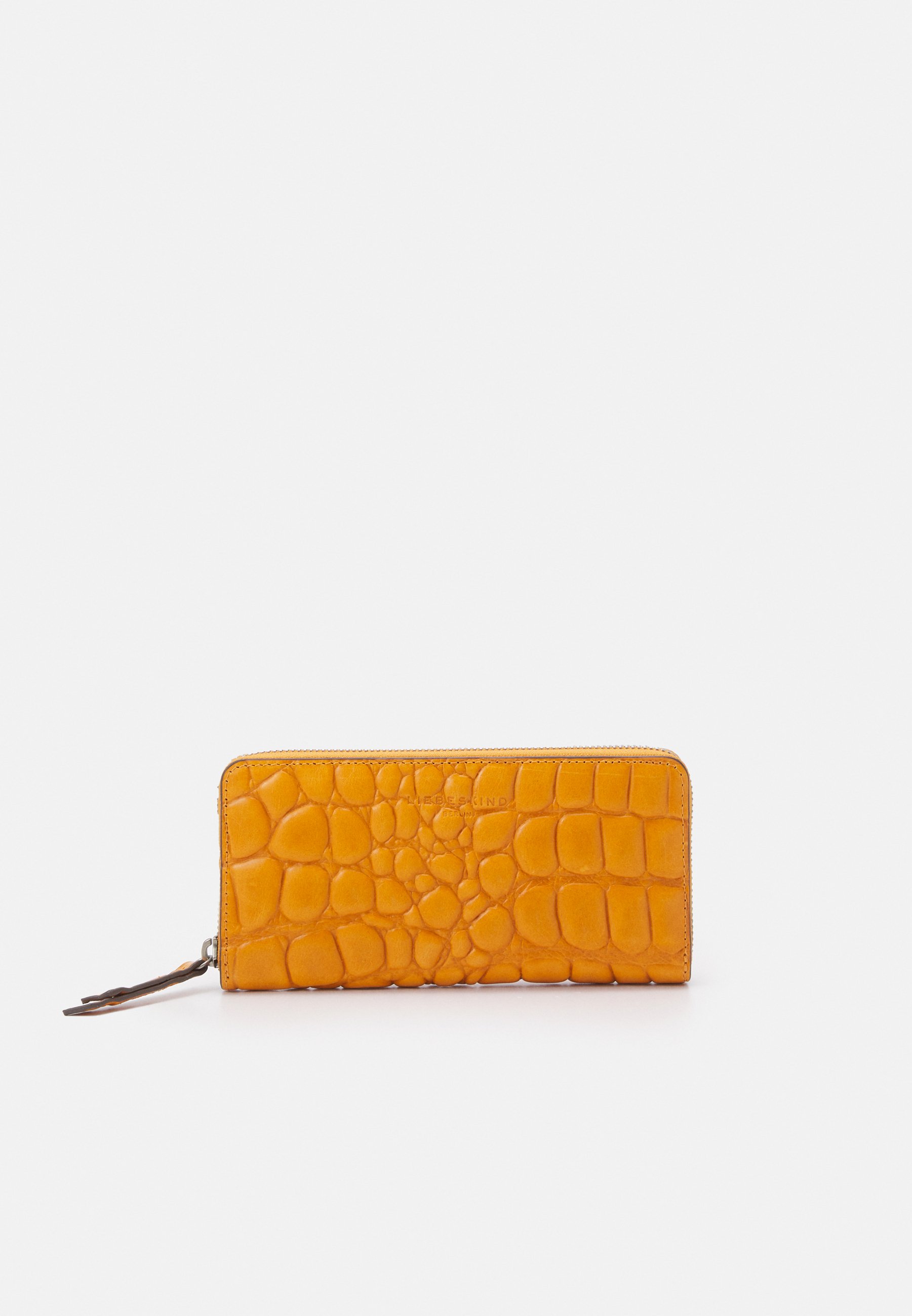 yellow leather wallet womens