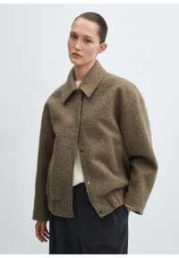 Mango Bomber Jacket - khaki