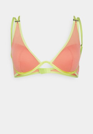KARL LAGERFELD SHEER STRAPPY DEMI CUP BRA - Underwired bra - bright coral