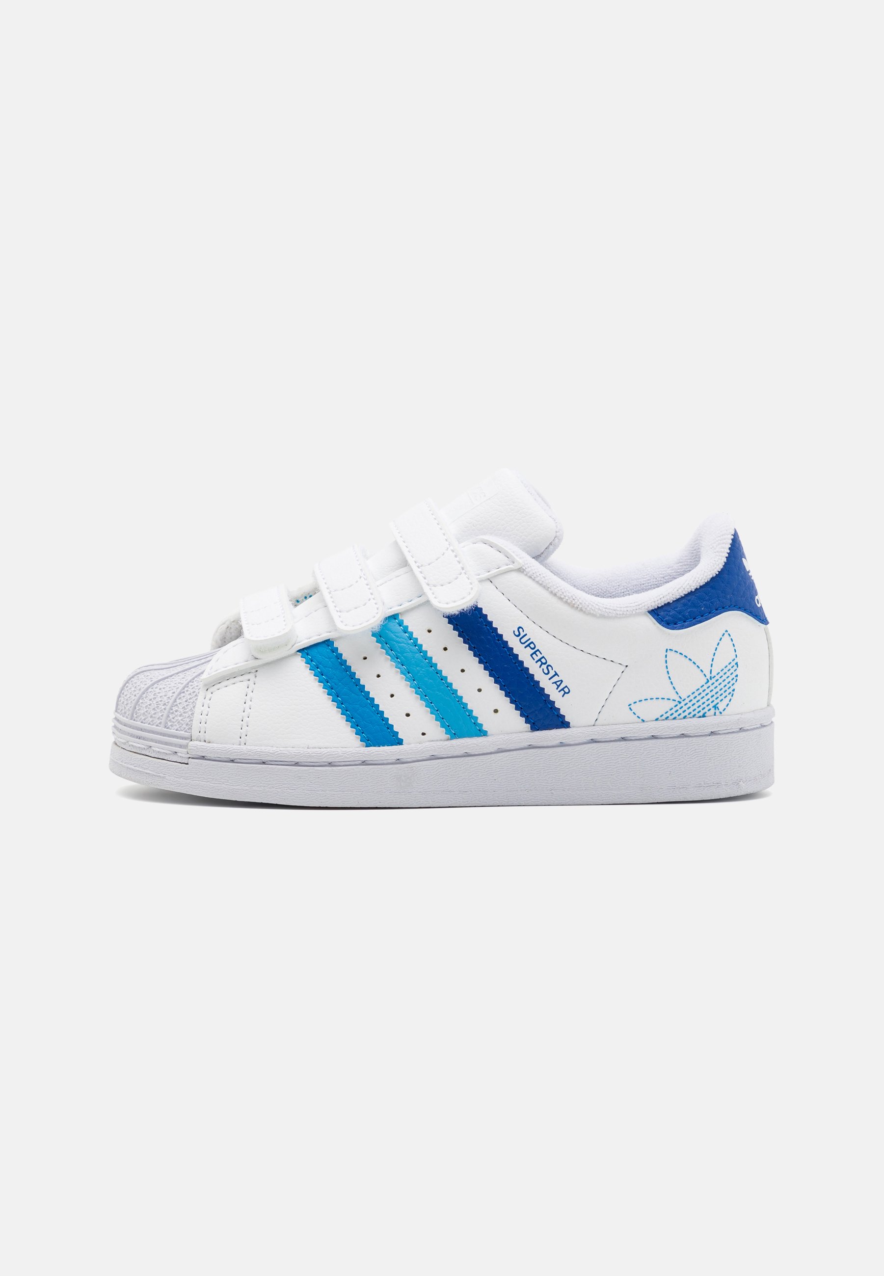 Adidas superstar white blue flower Clearance