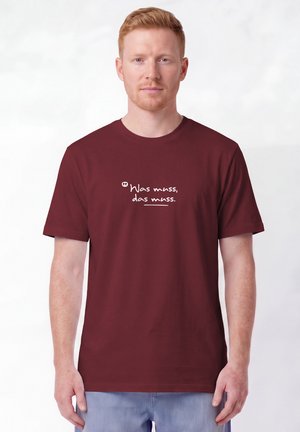 watapparel, WAS MUSS DAS MUSS - T-shirt print - burgundy