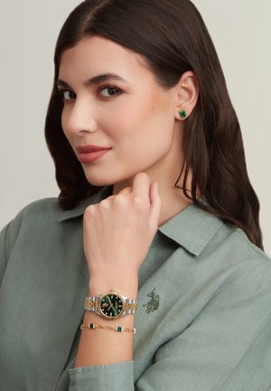 U.S. Polo Assn. Watch - silver yellow gold dark green
