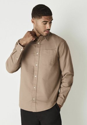 REGULAR FIT - LONG SLEEVE OXFORD - Camisa - stone natural
