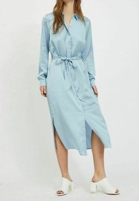 VILA Skjortklänning - mottled light blue