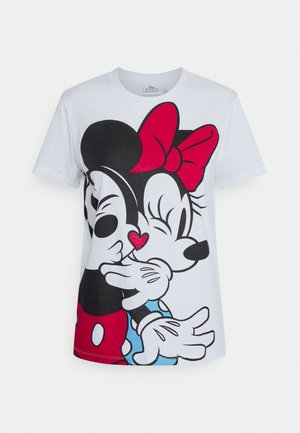 ONLMICKEY MINNIE LOVE - Camiseta estampada - bright white kiss