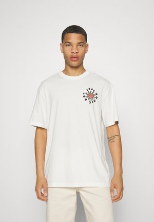 LOOSE TEE - T-shirt med print - ecru