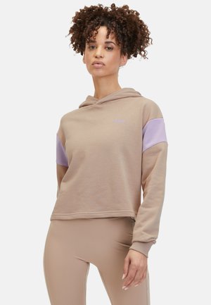 APPAREL TREVI CROPPED  - Felpa con cappuccio - mocha meringue viola