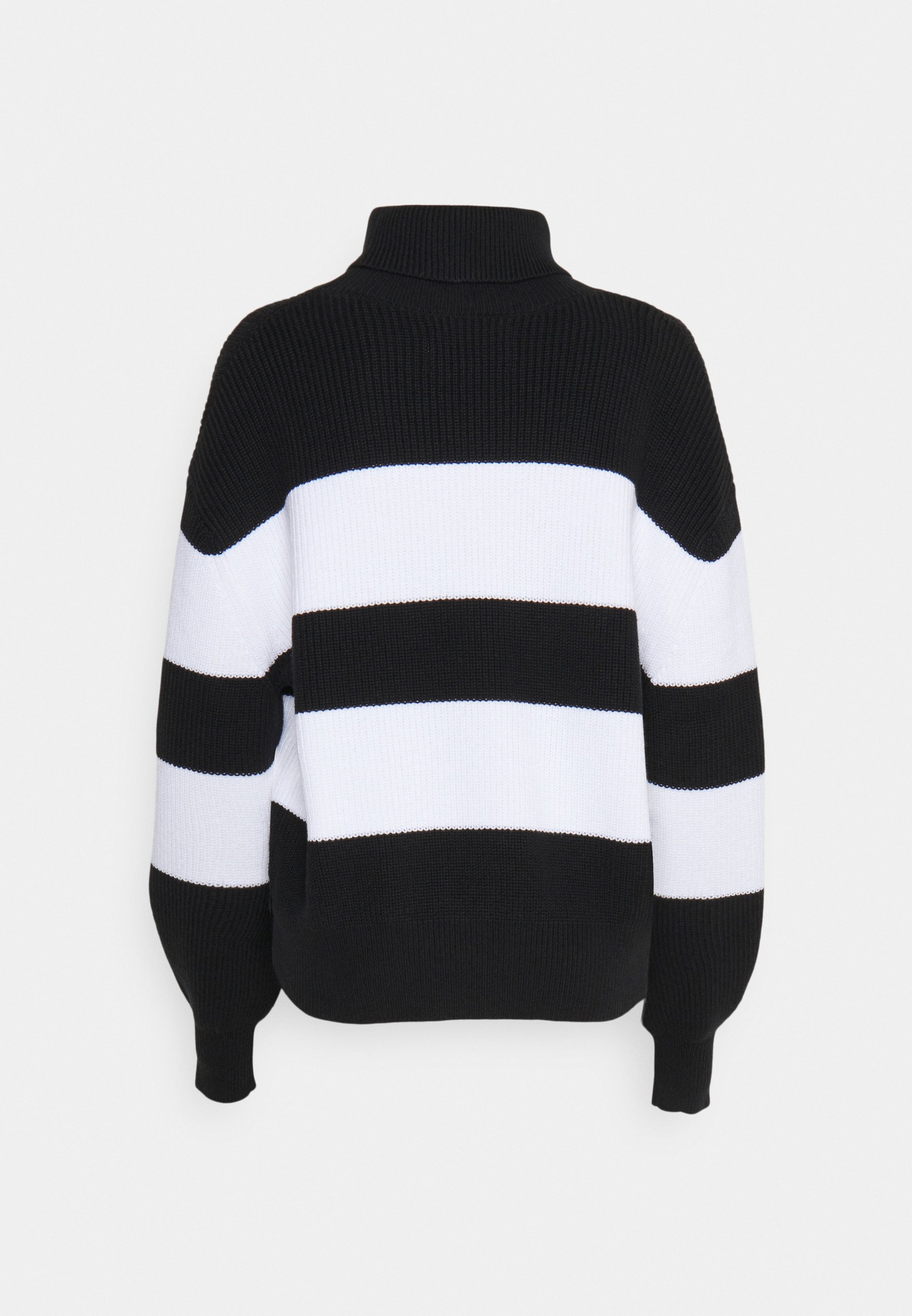 chunky roll neck jumper black