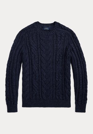 Polo Ralph Lauren, ARAN-KNIT COTTON SWEATER - Trui - navy combo