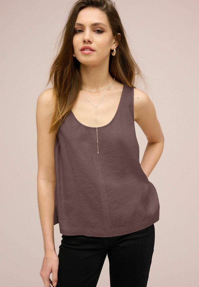 Next SLEEVELESS SCOOP NECK TANK REGULAR FIT - Top - wine