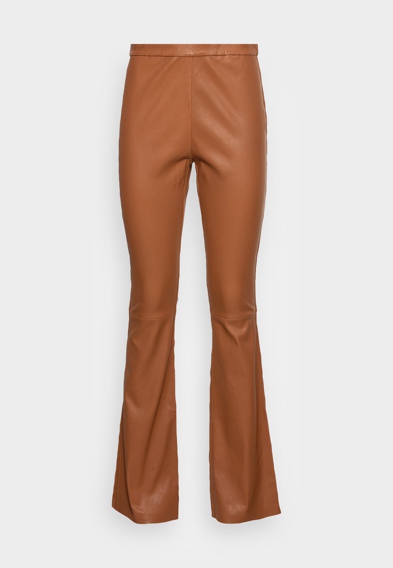 Ibana Leren broek cognac