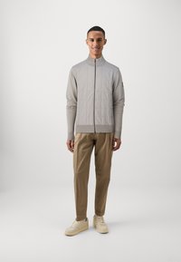 Belstaff KELBROOK  ZIP CARDIGAN - Jopica - chrome grey