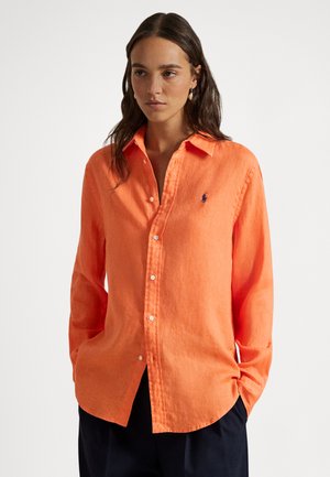 CLASSIC FIT LINEN SHIRT - Skjortebluser - true orange