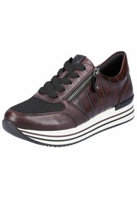 Remonte Sneakers laag - cerise schwarz