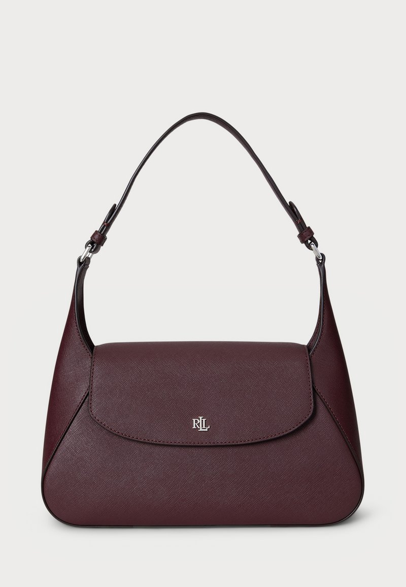 Lauren Ralph Lauren CROSSHATCH MEDIUM SCHYLAR SHOULDER BAG - Mala de mão - dark garnet
