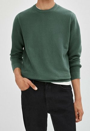 Massimo Dutti Strickpullover - metallic green