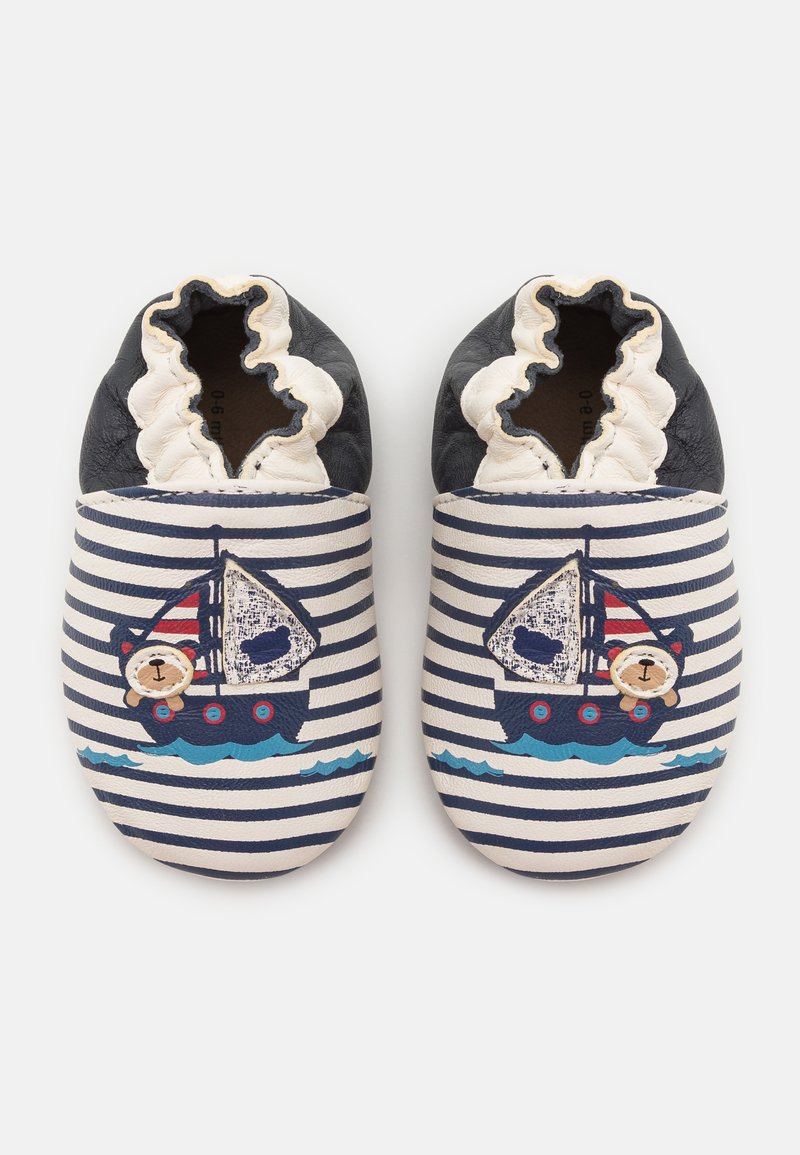 Robeez SAILING THE SEA UNISEX First shoes blanc/marine/dark blue