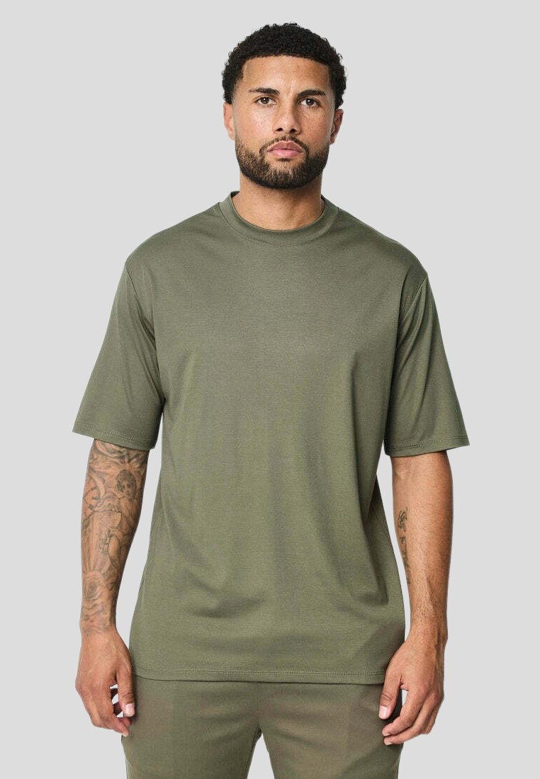 FRILIVIN UNI COL ROND - T-shirt basique - vert kaki