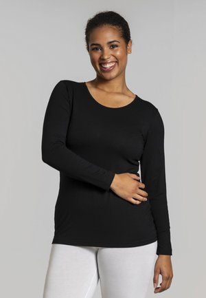 Sandgaard AMSTERDAM LONG SLEEVES - Tops ar garām piedurknēm - black
