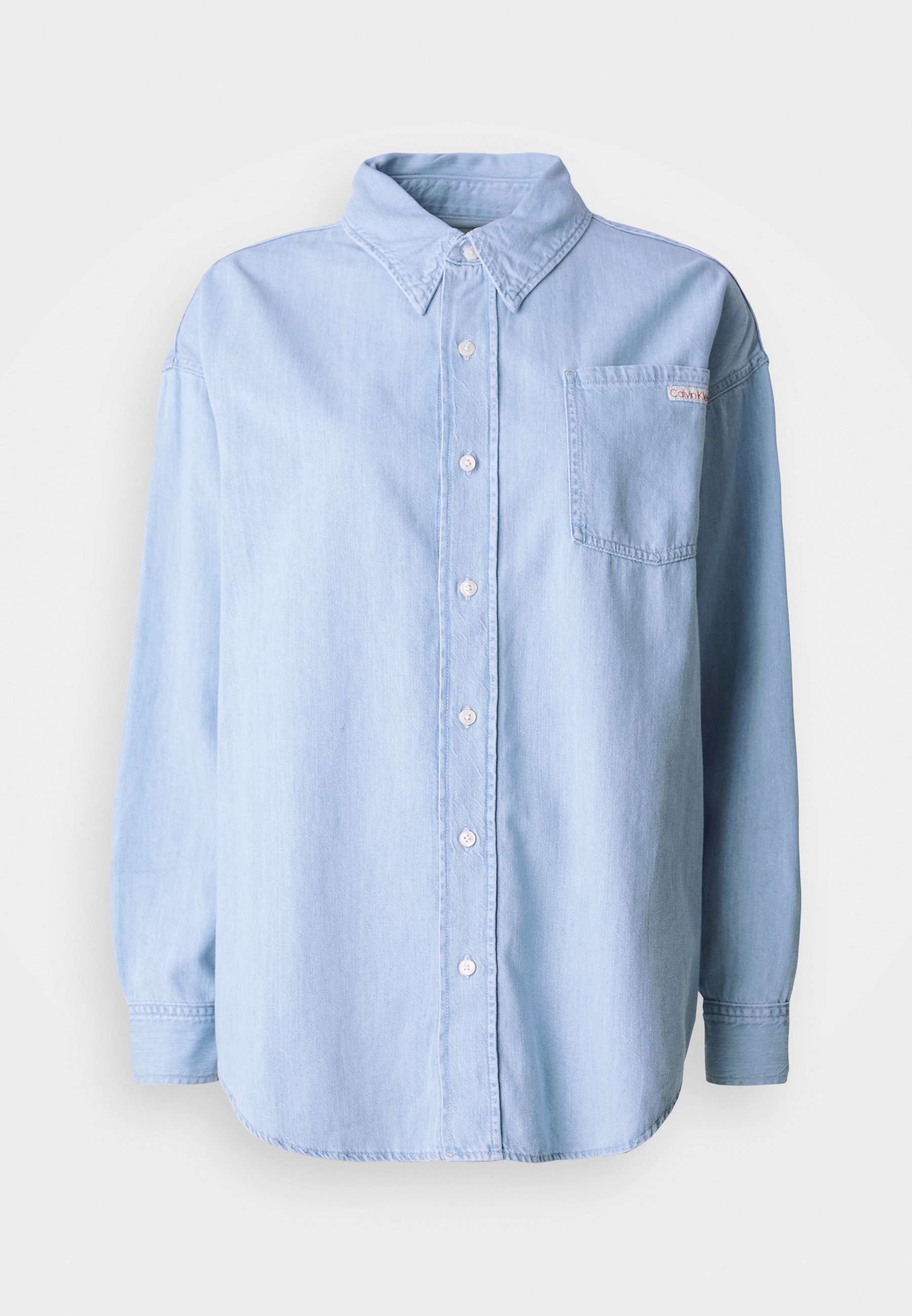 売れ筋商品|||カルバンクライン シャツ レディース トップス OVERSIZED - Button-down blouse - denim light Calvin Klein Jeans OVERSIZED - Button-down blouse - denim