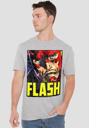 THE FLASH COMIC PANEL - Print T-shirt - mottled light grey