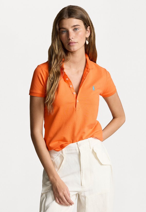 JULIE SLIM SHORT SLEEVE - Polo shirt - resort orange