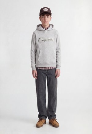 Jack & Jones Junior, HOODIE TEXT HOODIE JUNIOR - Sweat à capuche - bright white