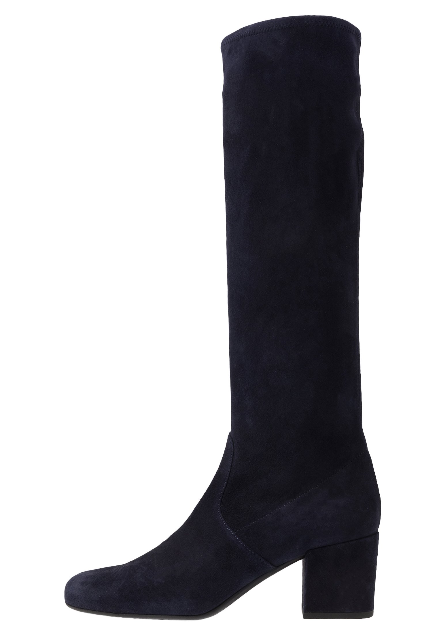 navy blue stretch boots
