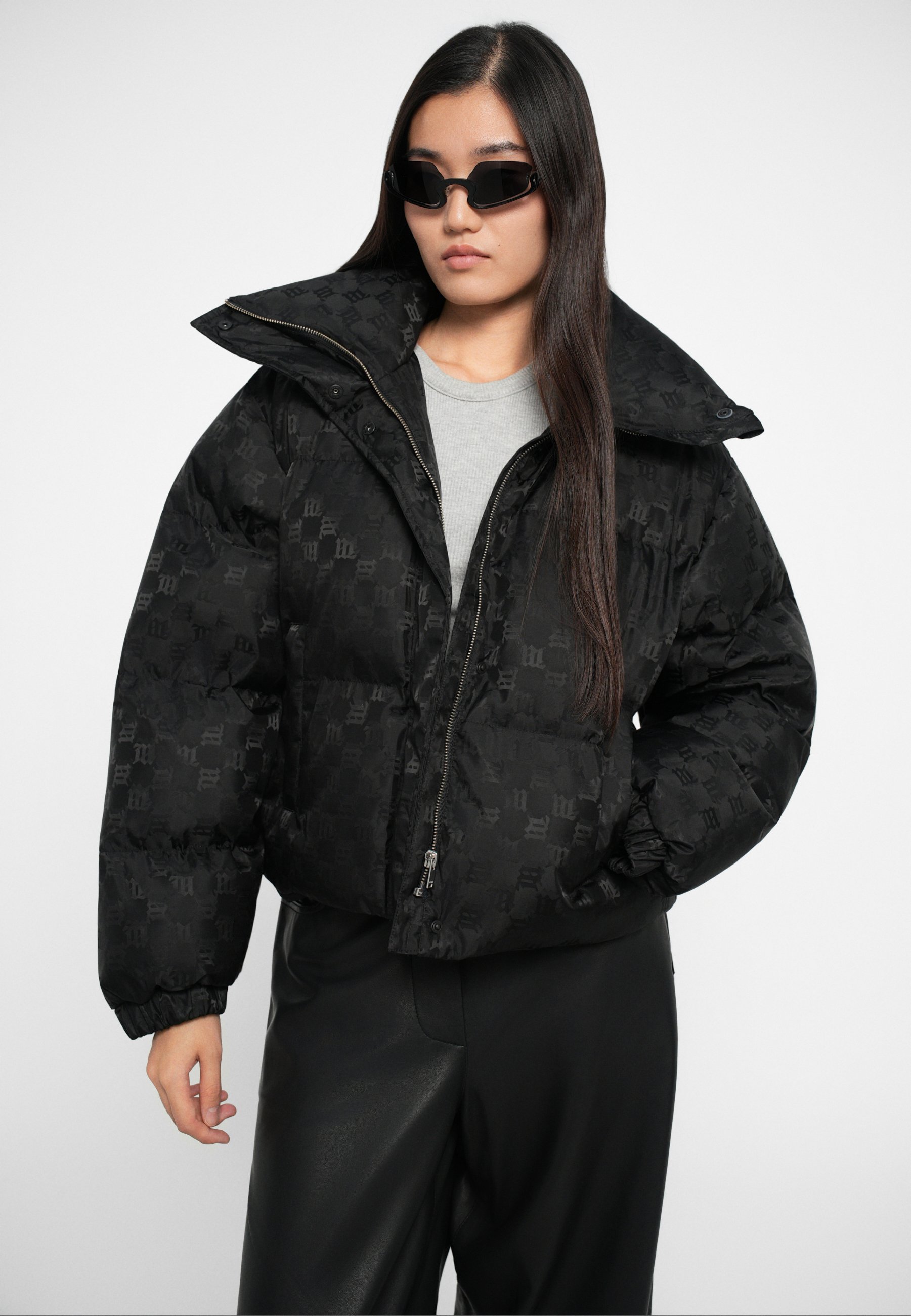 MISBHV MONOGRAM - Down jacket - black - Zalando.co.uk