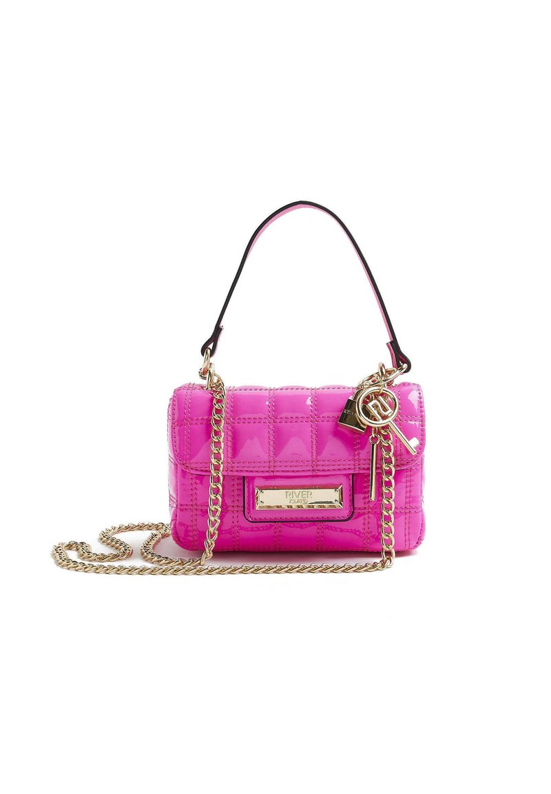 River Island PATENT QUILTED Sac bandoulière pink bright/rose