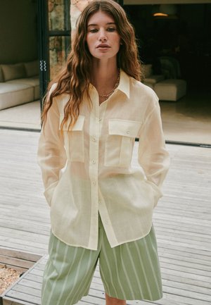 Next, REGULAR FIT - SHEER UTILITY LONG SLEEVE SHIRT  . - Chemisier - cream