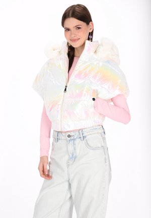 Téli dzseki - offwhite rainbow